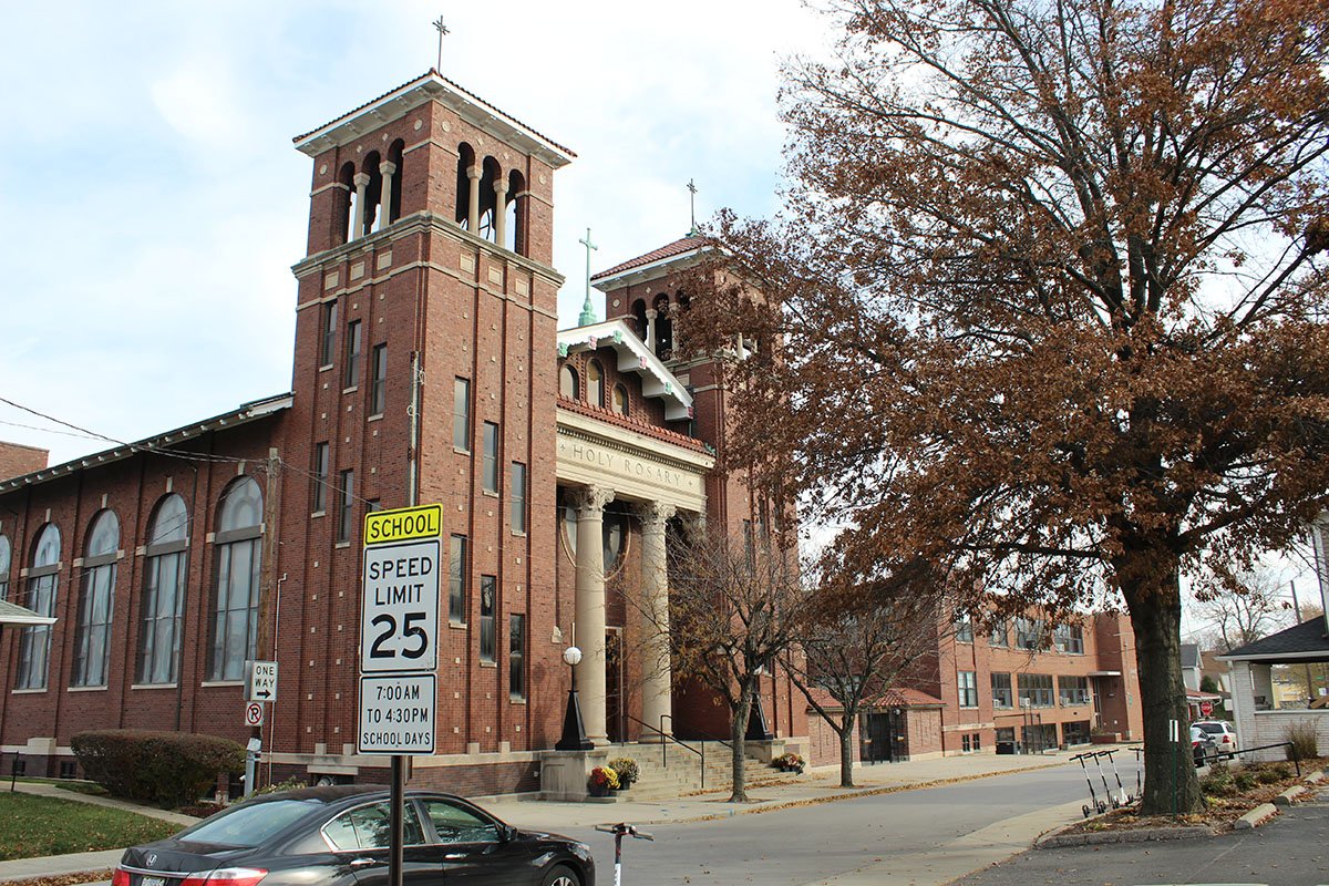 Holy Rosary Catholic Church on Stevens Street, host of annual Italian Street Festival. James Glass, 2018